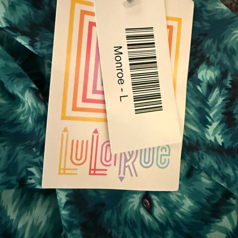 LuLaRoe Teal Patterned Monroe
